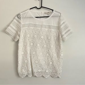 JCrew Lightweight Lace Too, Size Medium Petite